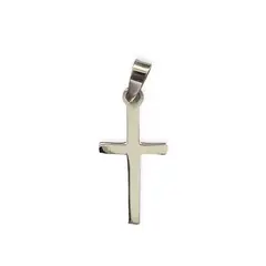 ANDREA COGGIOLA JOYAS - Colgante Cruz Lisa Plana Plata Fina 925
