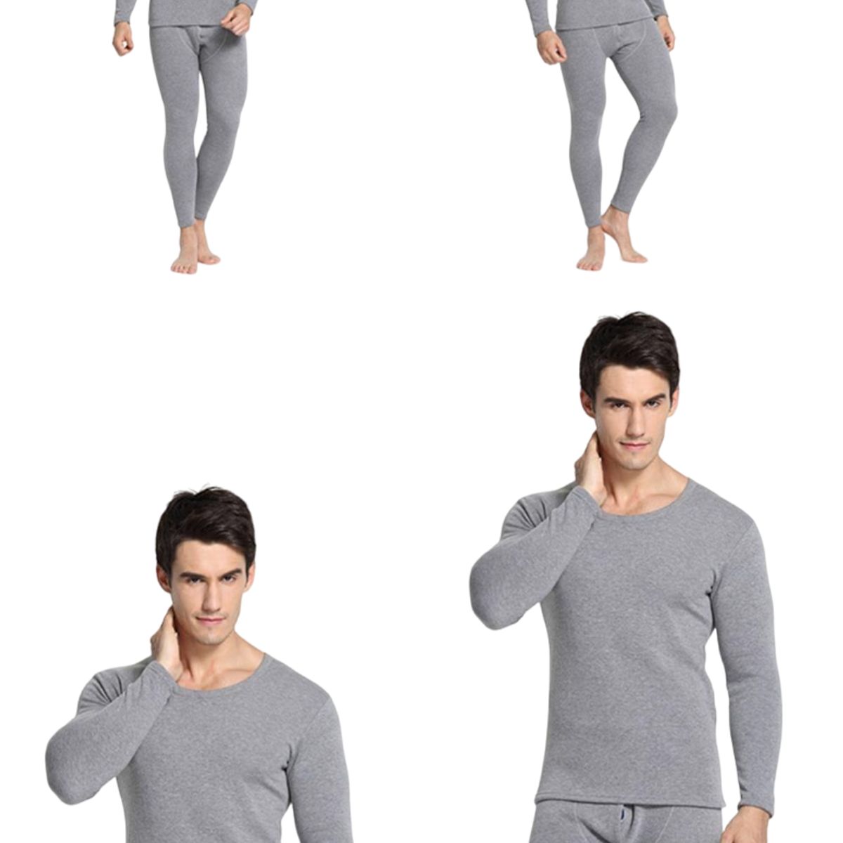 GARSIL - Polera Manga Larga y Calzoncillo Largo Forrado Polar Hombre - Conjunto