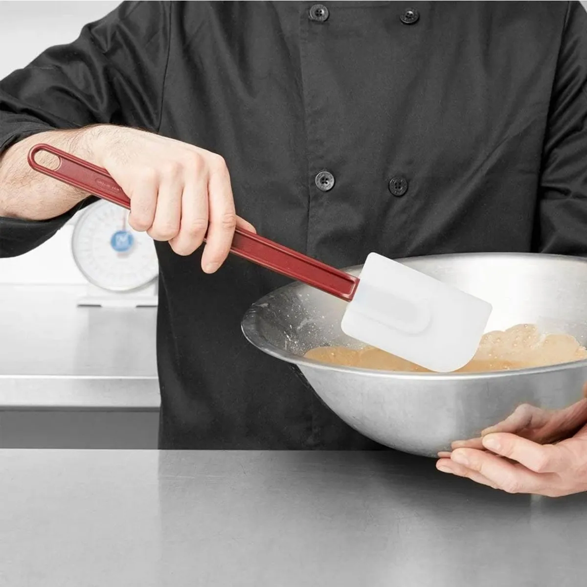 IMAHE - ESPATULA MEZQUINO RASPADOR DE MASAS DE SILICONA PROFESIONAL 42CM IMAHE