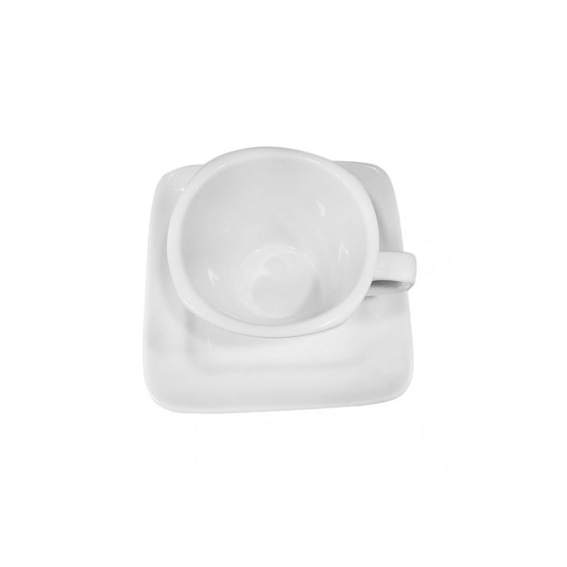 IMAHE - SET DE 6 TAZA TÉ CUADRADA 220ML CON PLATILLO IMAHE