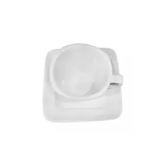 IMAHE - SET DE 6 TAZA TÉ CUADRADA 220ML CON PLATILLO