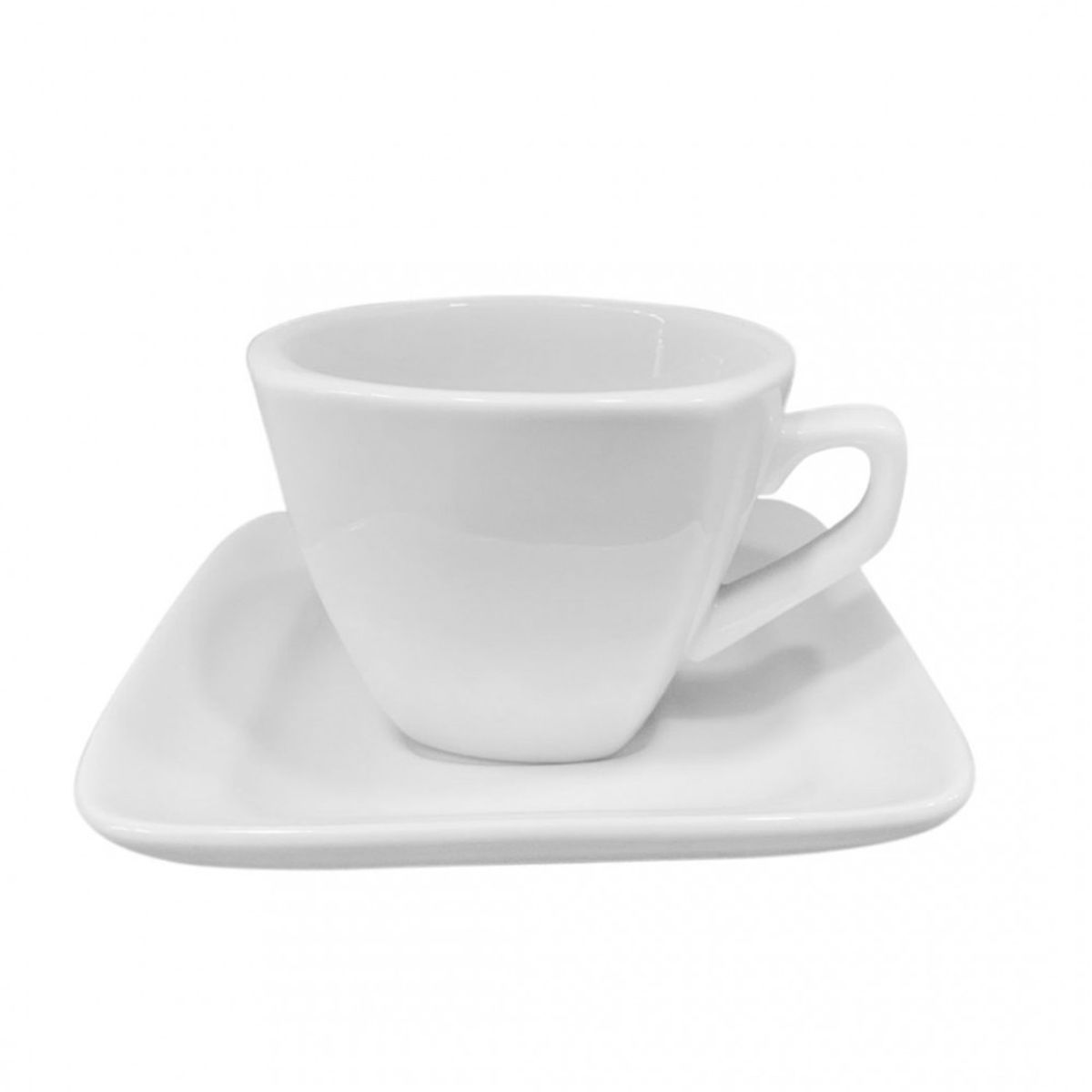 IMAHE - SET DE 6 TAZA TÉ CUADRADA 220ML CON PLATILLO IMAHE