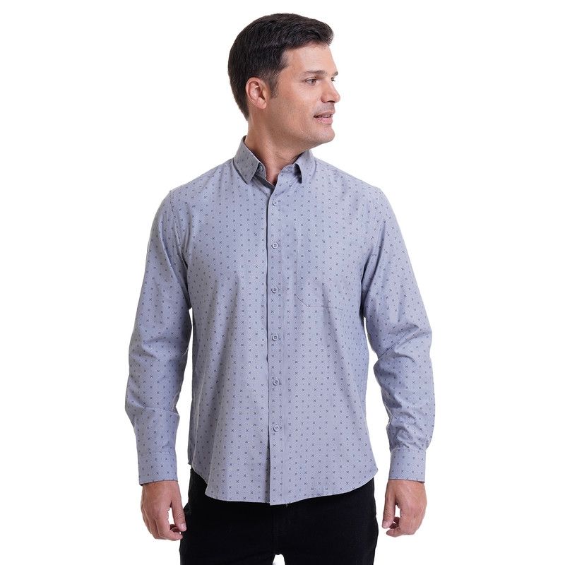 KOTTING - Camisa Fantasía Estampada Gris KOTTING