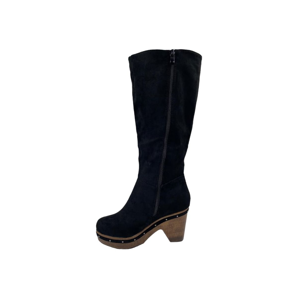 GENERICO - Bota Negra Plataforma Mujer