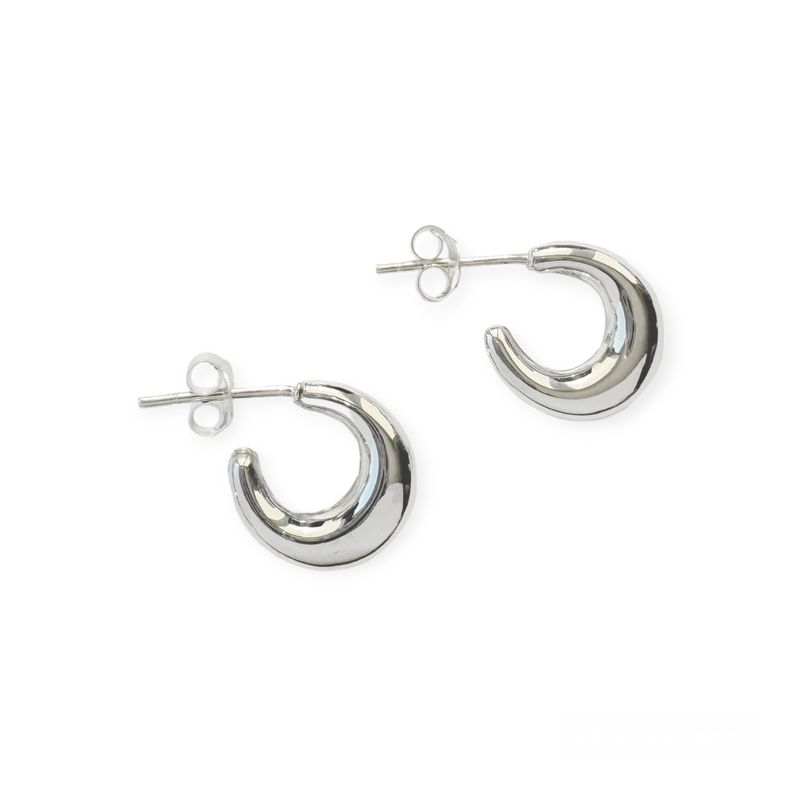 ANDREA COGGIOLA JOYAS - Aros Argolla Camila Plata Fina 925
