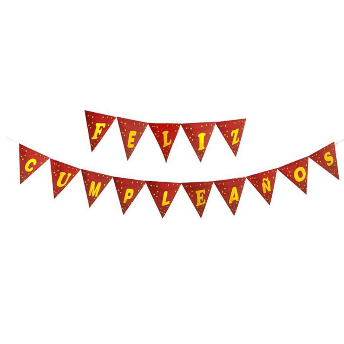 GENERICO - Banderín Feliz Cumpleaños Rojo 5M