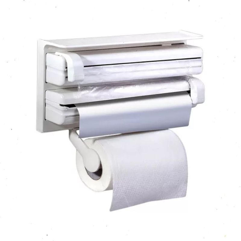 GENERICO - Dispensador Porta Rollo Triple Toalla Nova Cocina Alusa Film