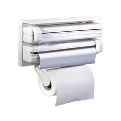 GENERICO - Dispensador Porta Rollo Triple Toalla Nova Cocina Alusa Film