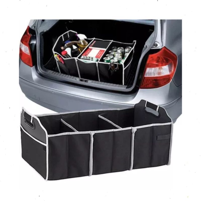 GENERICO - Organizador Auto Caja Bolso Plegable Maletero Vehiculos Color Negro