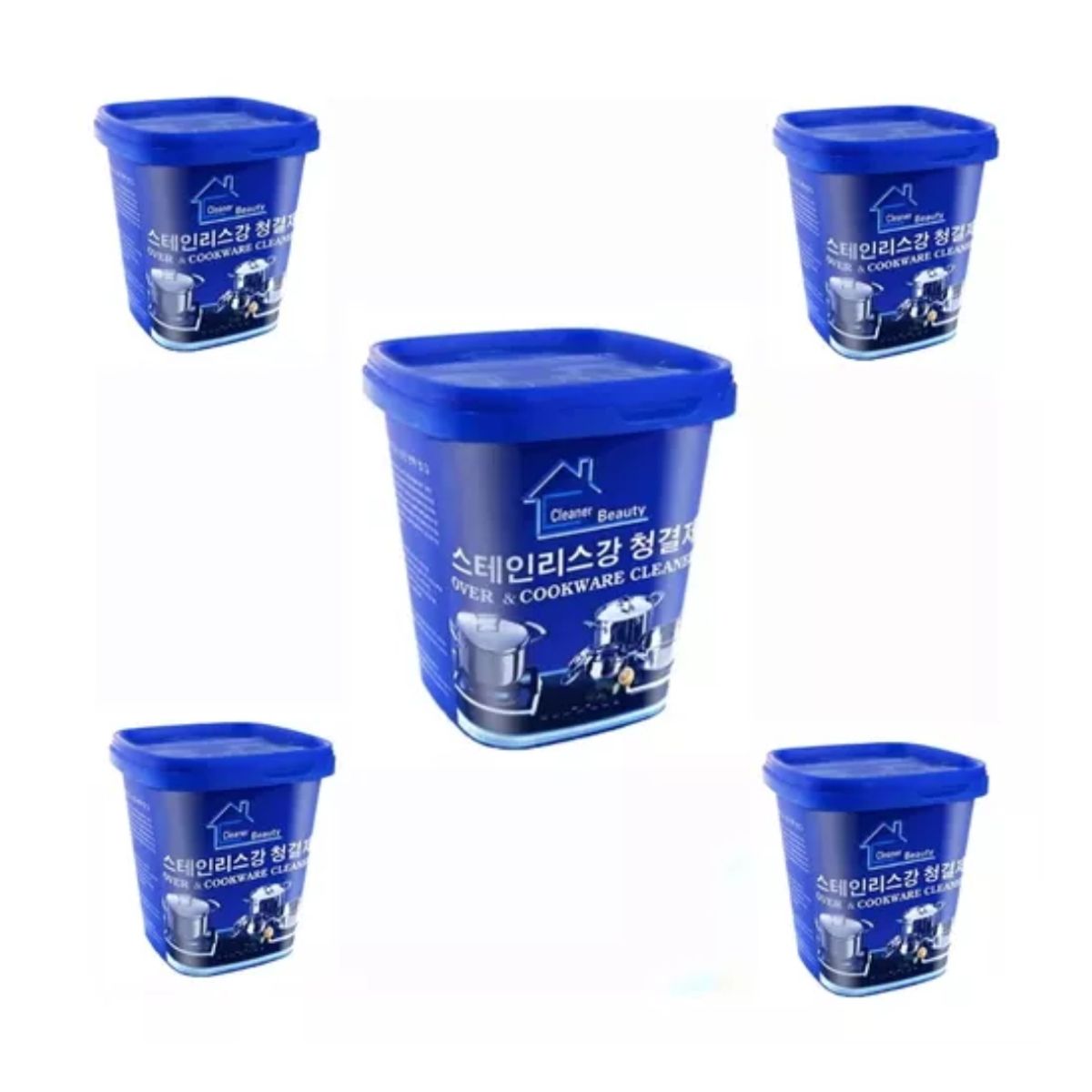 GENERICO - Pack 5 Limpia Olla Multiuso Pasta Crema Magic Limpiador Acer