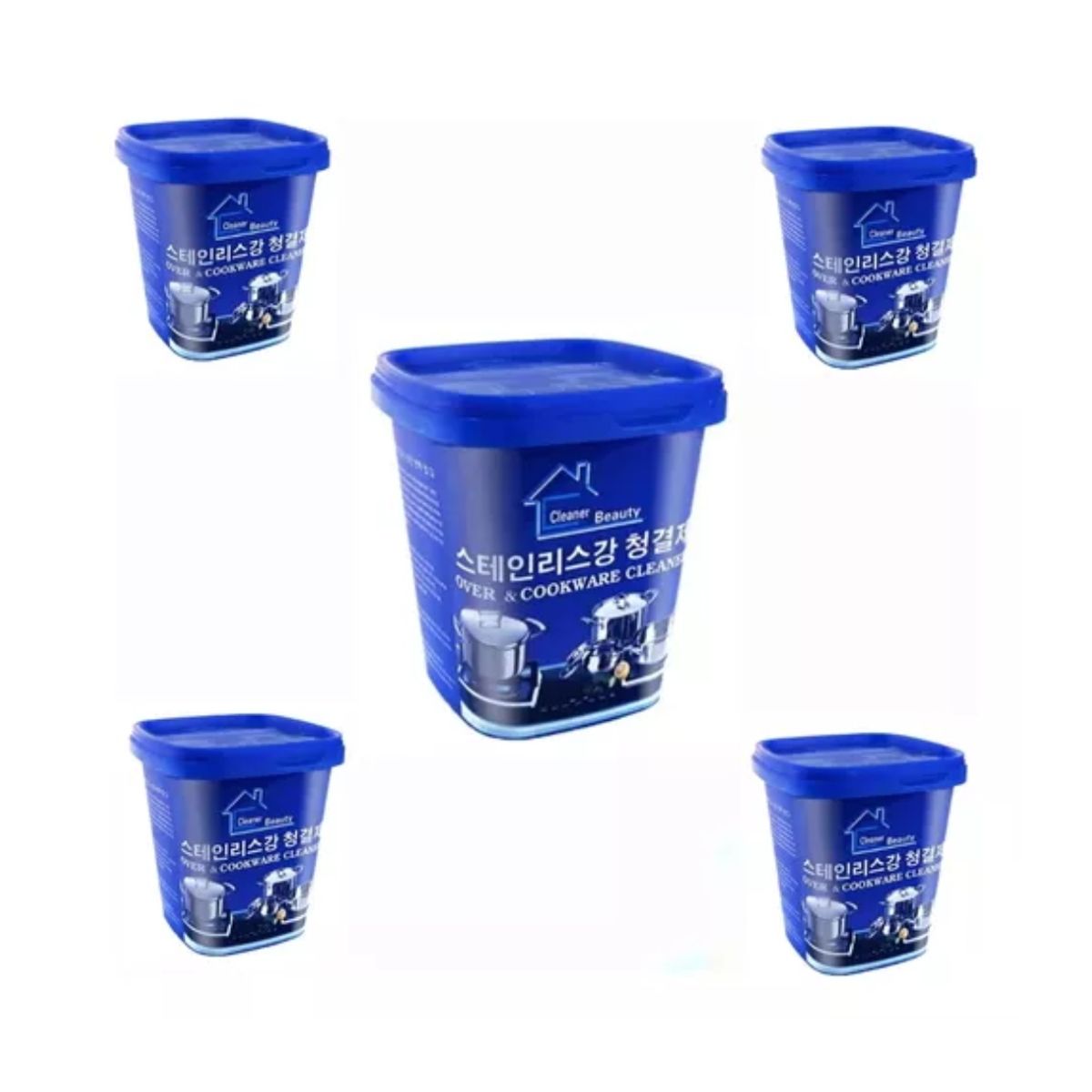 GENERICO - Pack 5 Limpia Olla Multiuso Pasta Crema Magic Limpiador Acer