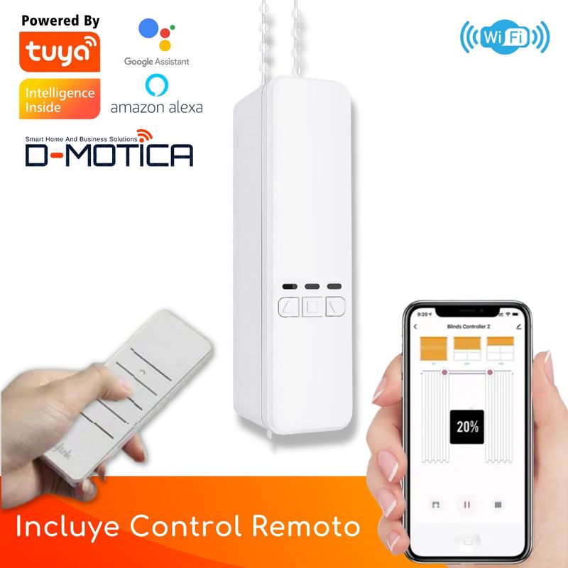 D MOTICA - Motor Inteligente Wifi Para Cortinas Roller Con control Remoto