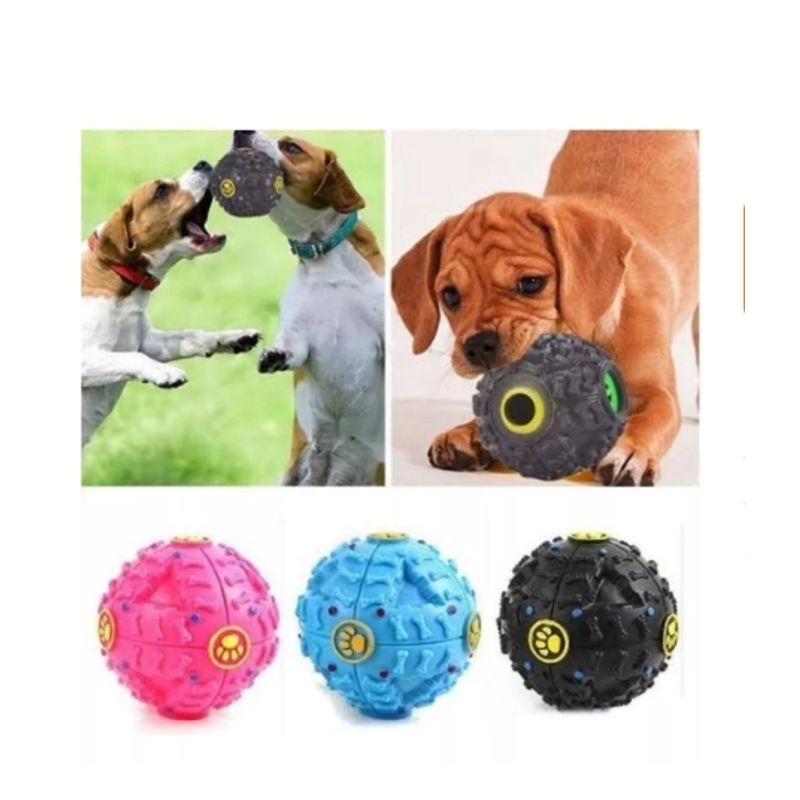 GENERICO - Set 3 Bola Interactiva Para Picar Para Perros Con Sonido