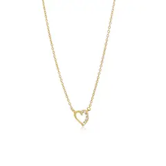 JB JOYAS BARON - Collar Oro Amarillo 18kt Corazón Circonita 2003