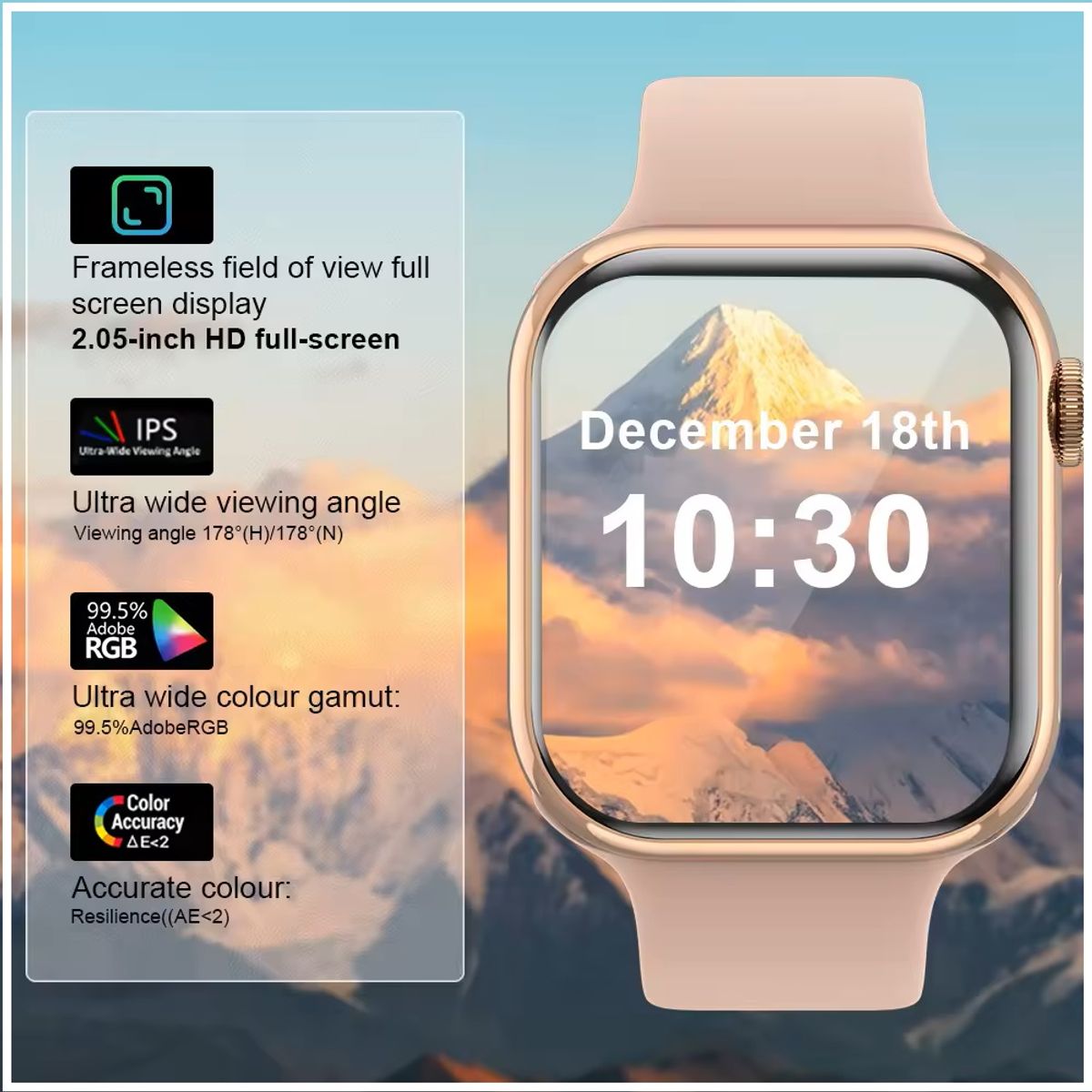 GENERICO - Smartwatch IW9 MINI Avanzado: Monitoreo de Salud 24/7 Conexión BT 5.0