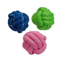 Pelota Masticable X3 Unidades Cuerda De Nudo Juguete