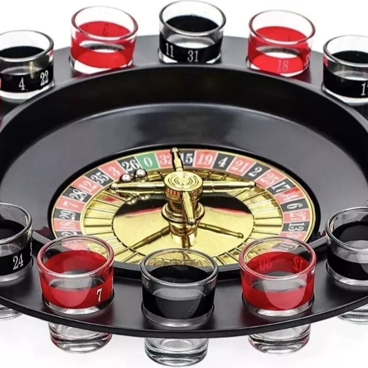 GENERICO - Juego De Mesa Ruleta De Tragos Giratoria Shots 16 Piezas
