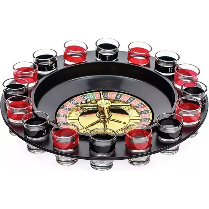 GENERICO - Juego De Mesa Ruleta De Tragos Giratoria Shots 16 Piezas