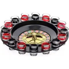 GENERICO - Juego De Mesa Ruleta De Tragos Giratoria Shots 16 Piezas