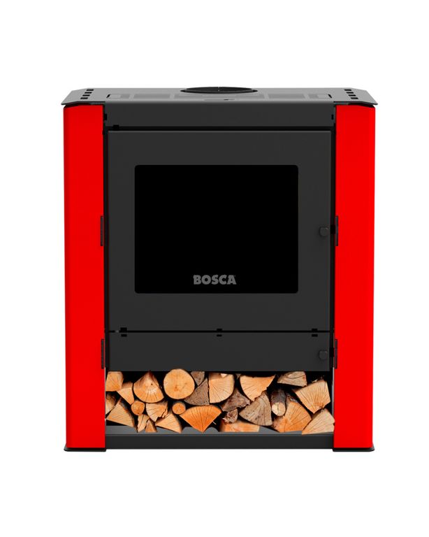 Estufa a leña Gold 500 Black Vision Rojo