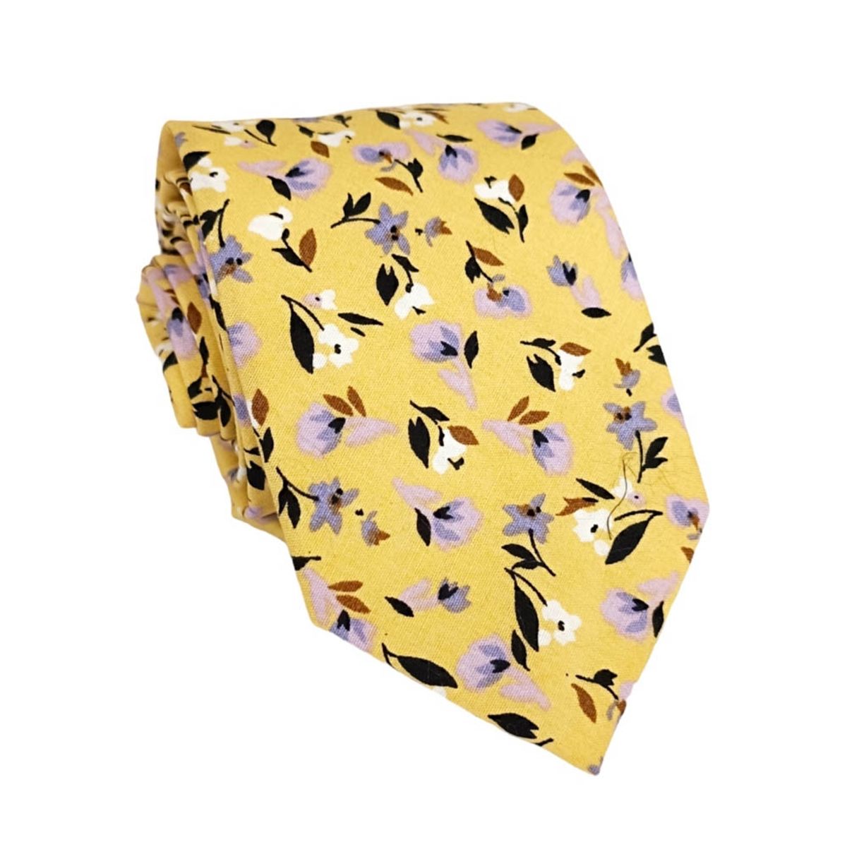 LUCIA CORBATAS - Corbata algodon floral Vanila Luciacorbatas