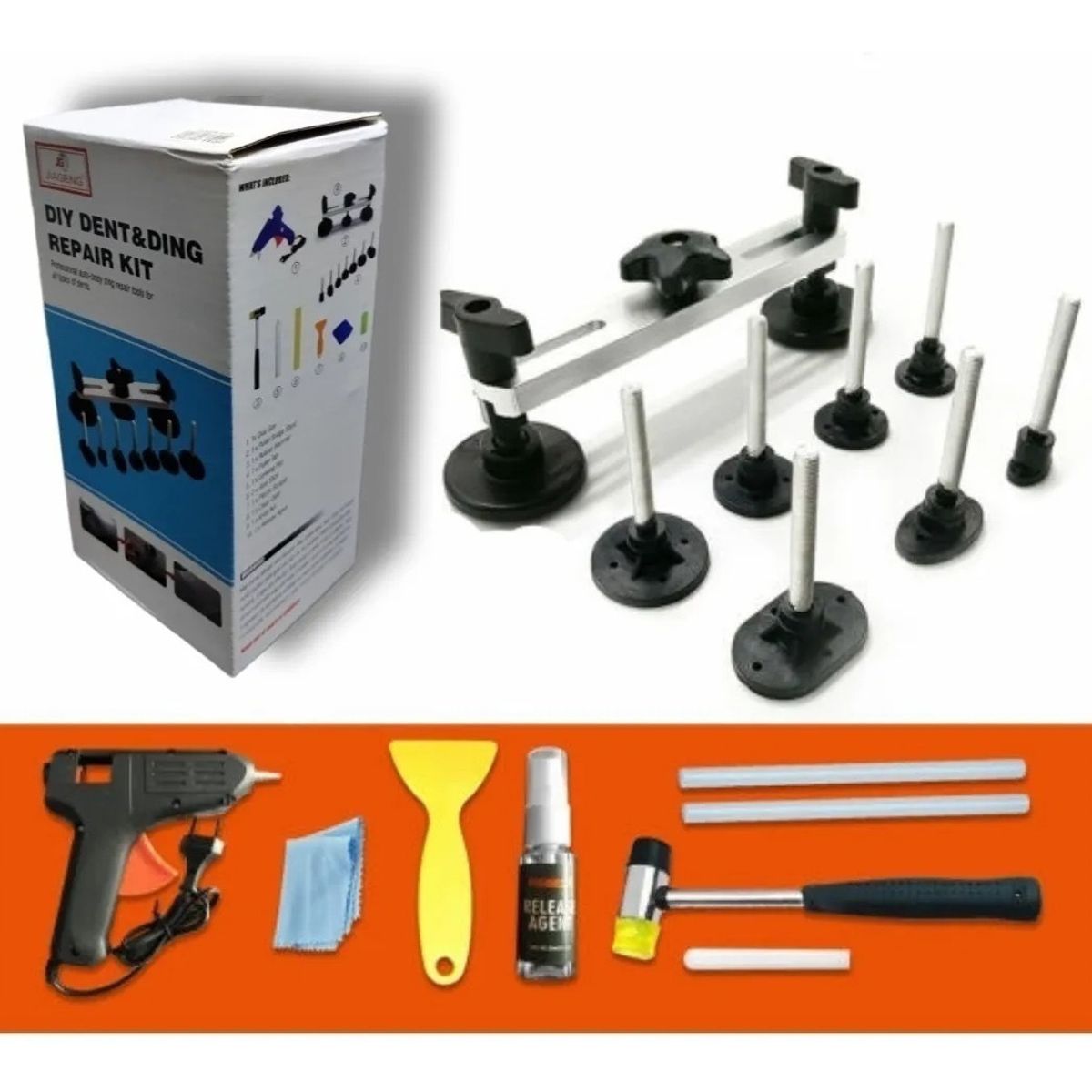 GENERICO - Kit Desabollador Ventosa Reparación Golpes Abolladuras Auto