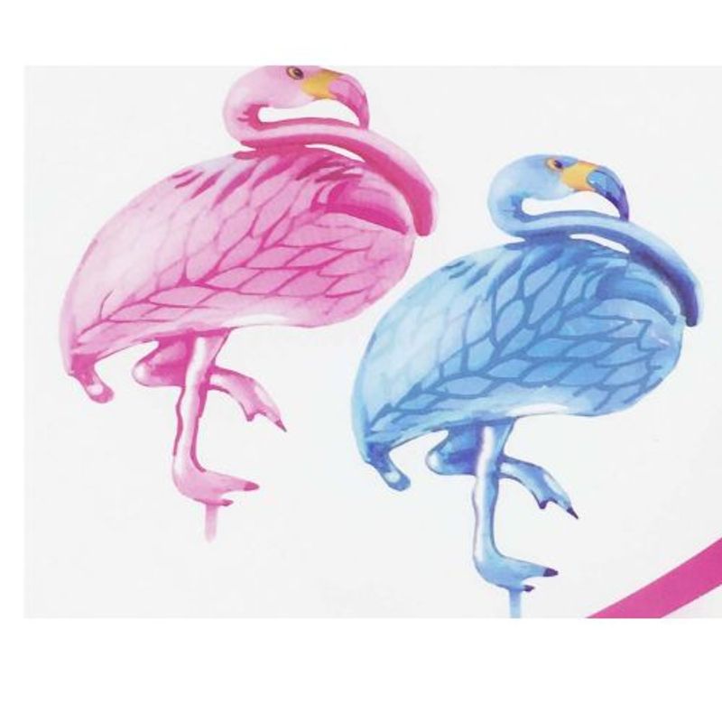 GENERICO - Globo Dibujo Flamingo Color Celeste Rosa