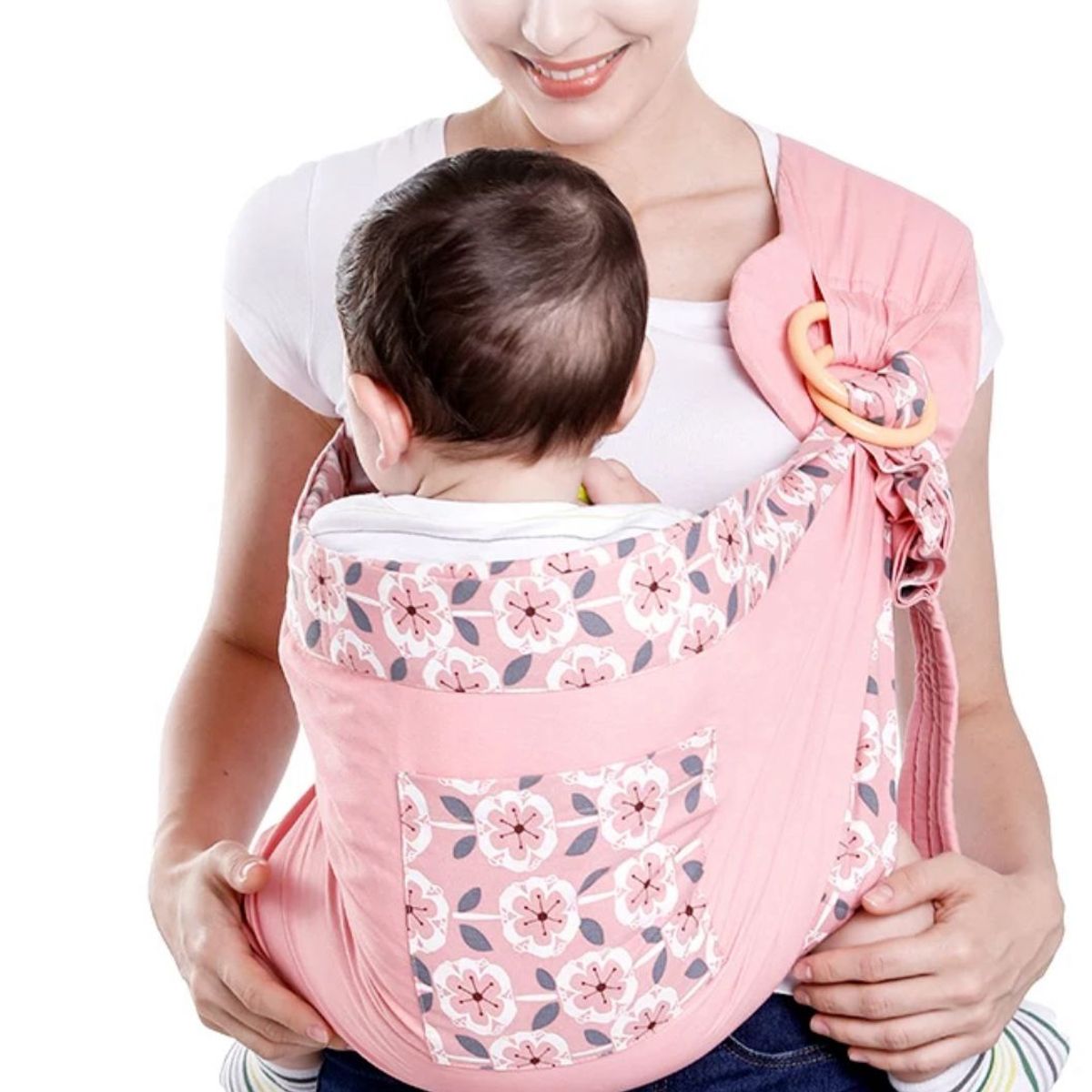 GENERICO - PORTA BEBE RECIEN NACIDO CABESTRILLO RESPIRABLE ROSADO