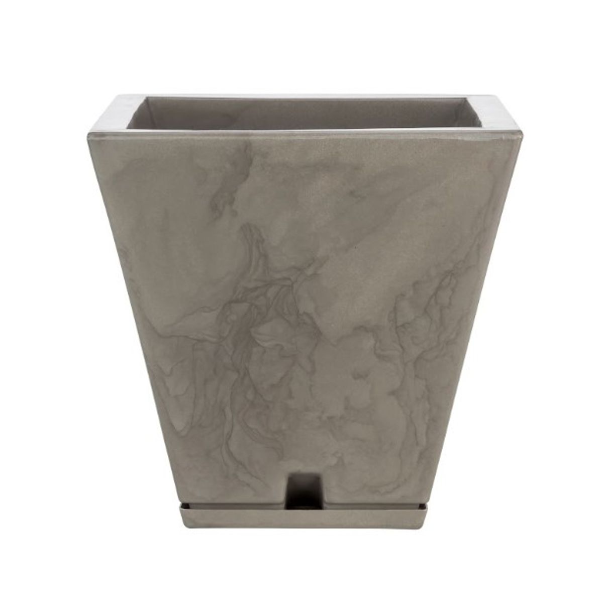 FLORIDIS - MACETERO FLORIDIS BEIGE EFECTO MARMOL ZURIQUE 34CM ALTO CON PLATO