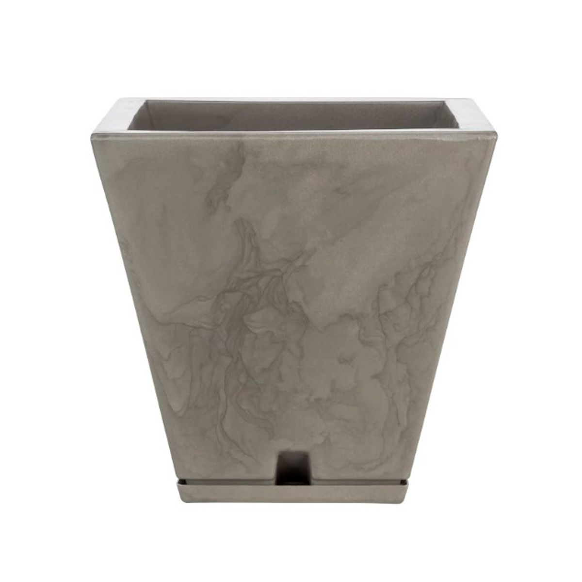 FLORIDIS - MACETERO FLORIDIS BEIGE EFECTO MARMOL ZURIQUE 34CM ALTO CON PLATO