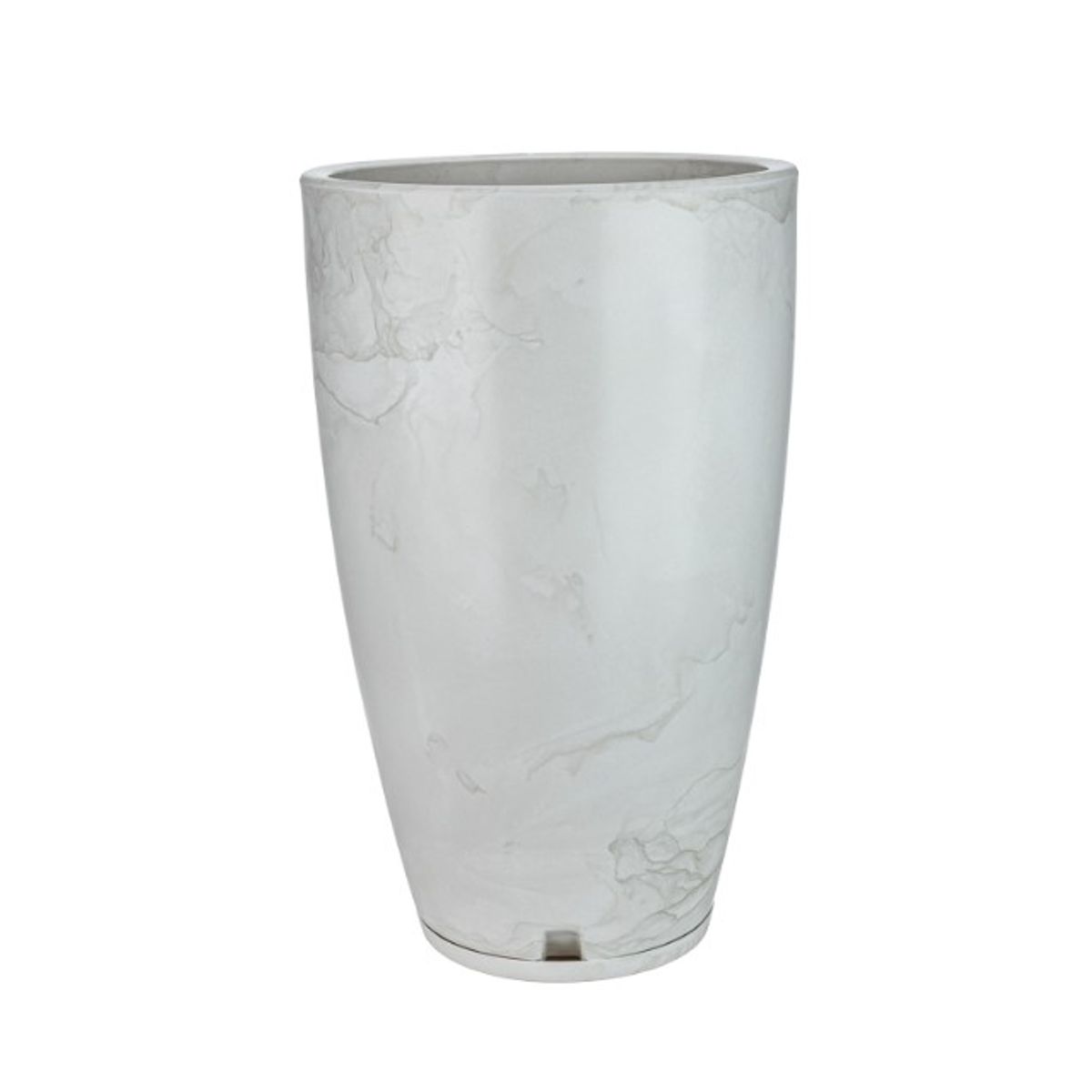 FLORIDIS - MACETERO FLORIDIS GRIS EFECTO MARMOL AMSTERDAM 65CM ALTO CON PLATO