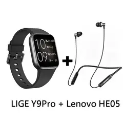 LENOVO - Audífonos Bluetooth HE05 y Reloj Inteligente Smart Watch Y9PRO
