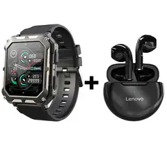LENOVO - Audífonos Bluetooth HT38 y Reloj Inteligente C20 PRO