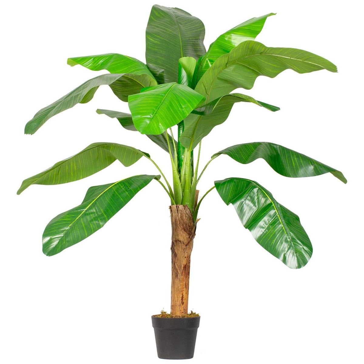 ARBUSTO REAL - Planta Artificial Banano 120 Cm Premium 12 Hjs/ Arbusto Real