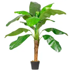 ARBUSTO REAL - Planta Artificial Banano 120 Cm Premium 12 Hjs /