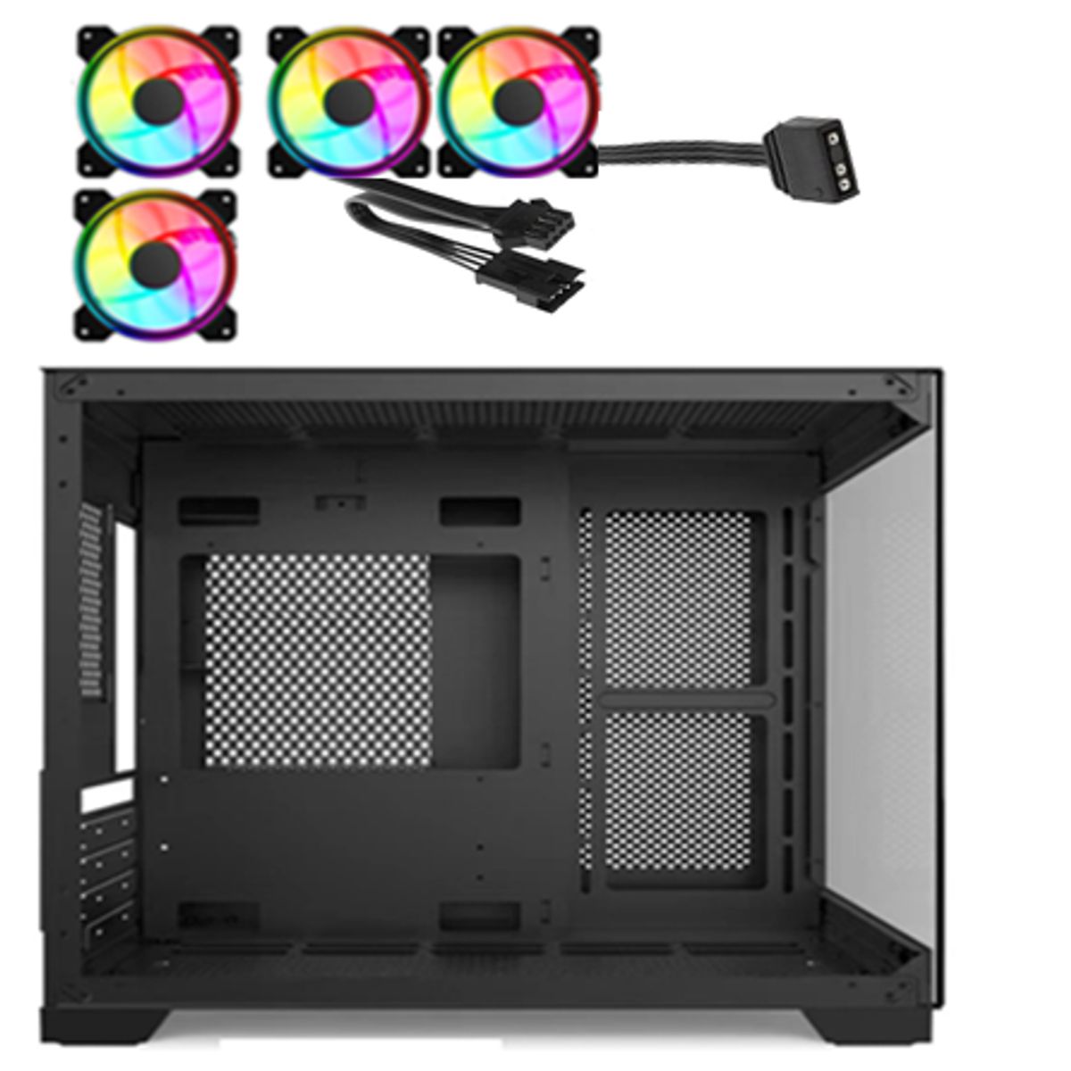 CENTAURUS - GABINETE CENTAURUS MAXIMUS INCLUYE 4 VENTILADORES ARGB 120mm
