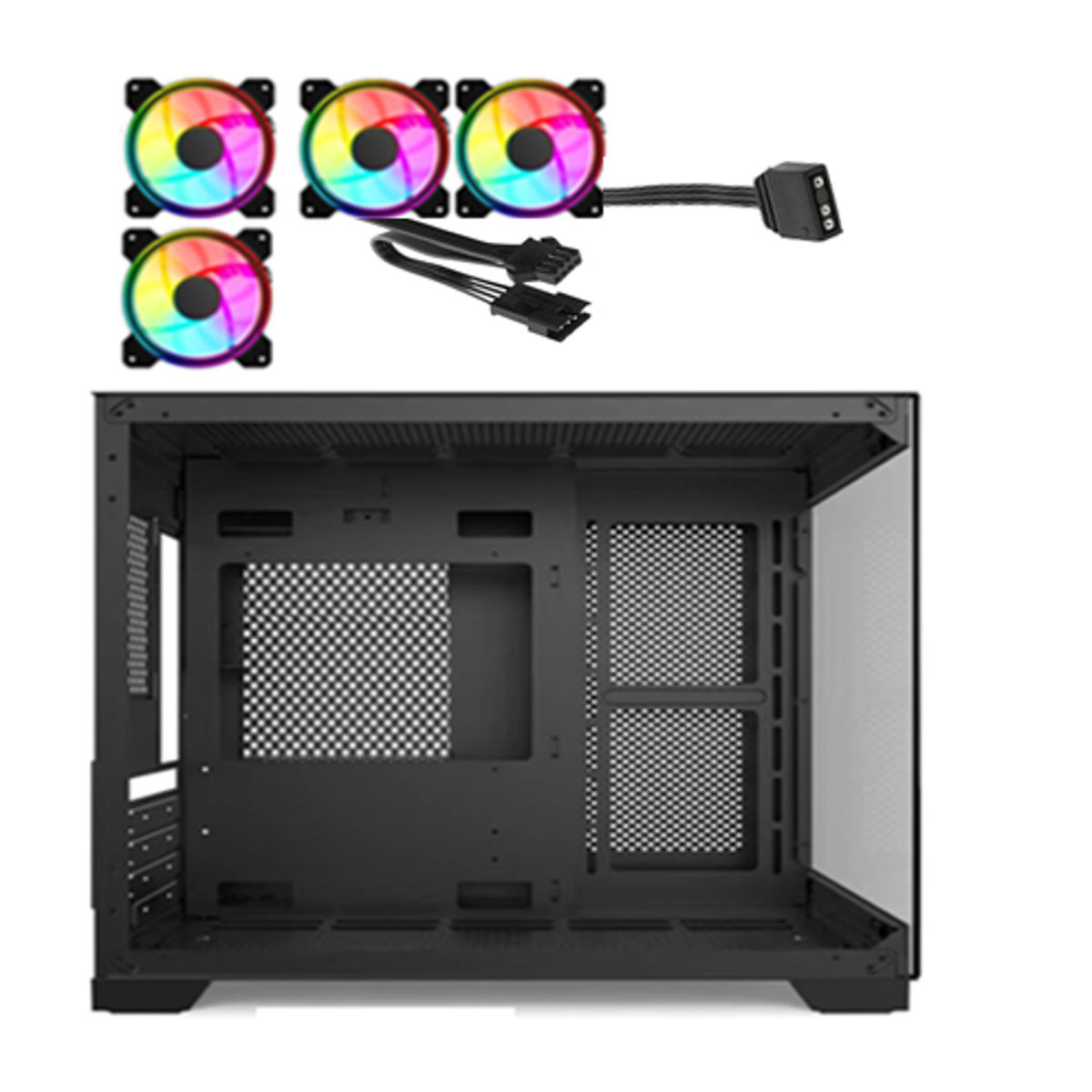 CENTAURUS - GABINETE CENTAURUS MAXIMUS INCLUYE 4 VENTILADORES ARGB 120mm