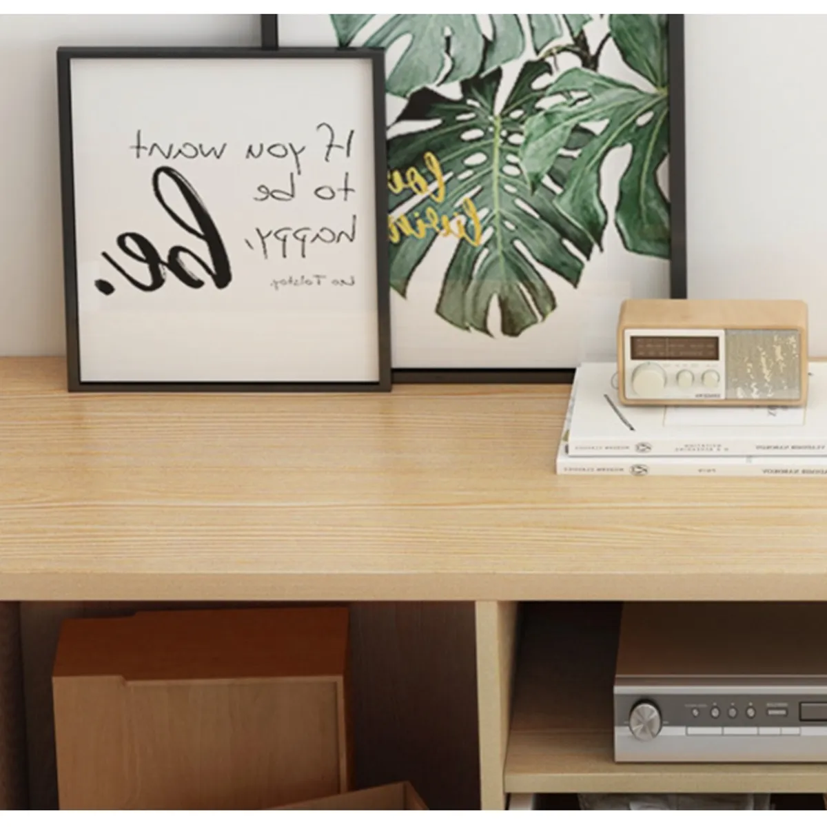 HOMER DESIGN - Rack Tv 140x29x54cm 3 cajones 2 Puerta Melamina Homer Design