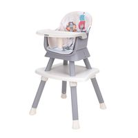 Silla de comer multifuncional 6 en 1  grey