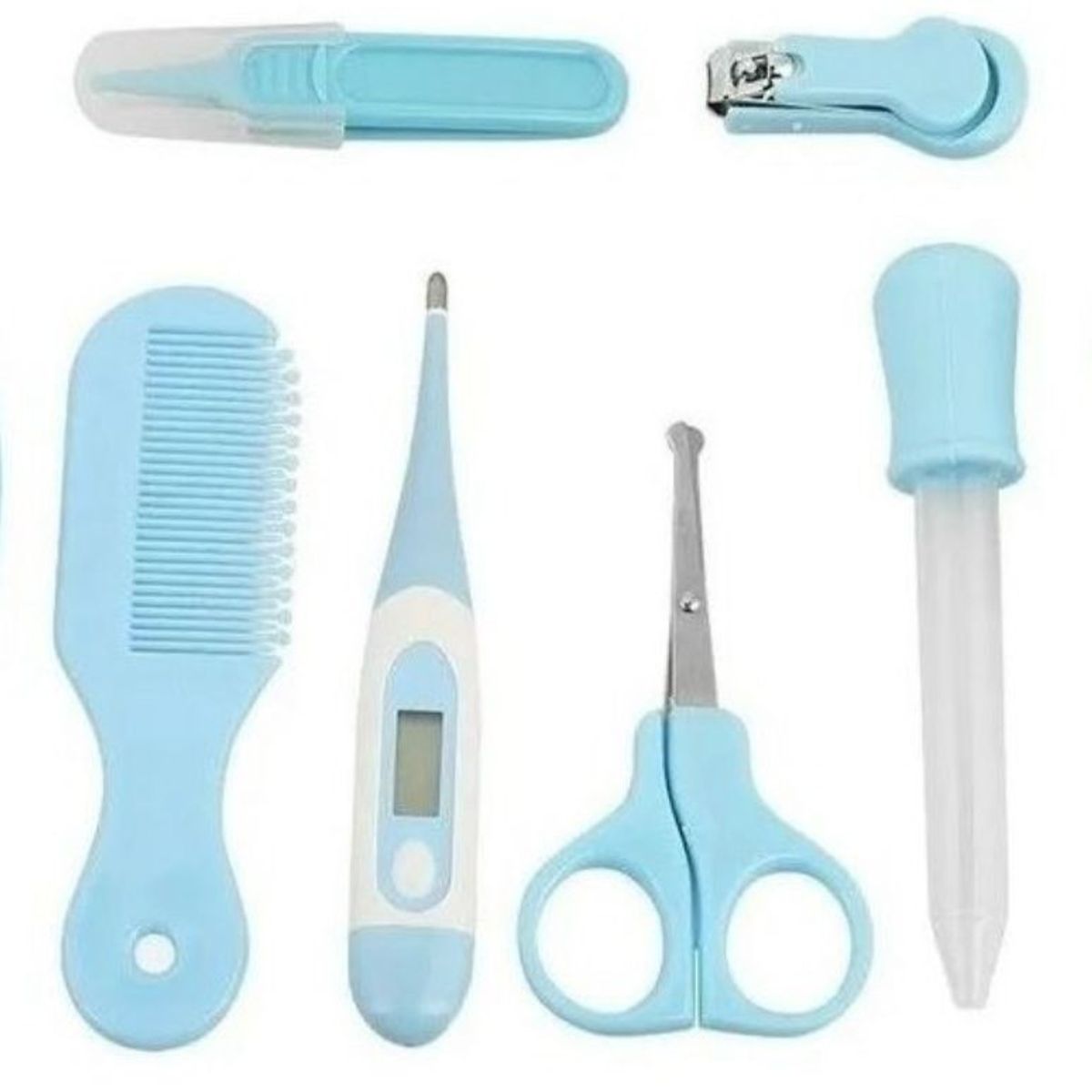 GENERICO - Kit Aseo Para Bebés Cepillo De Pelo Cortaúñas Nariz Limpia