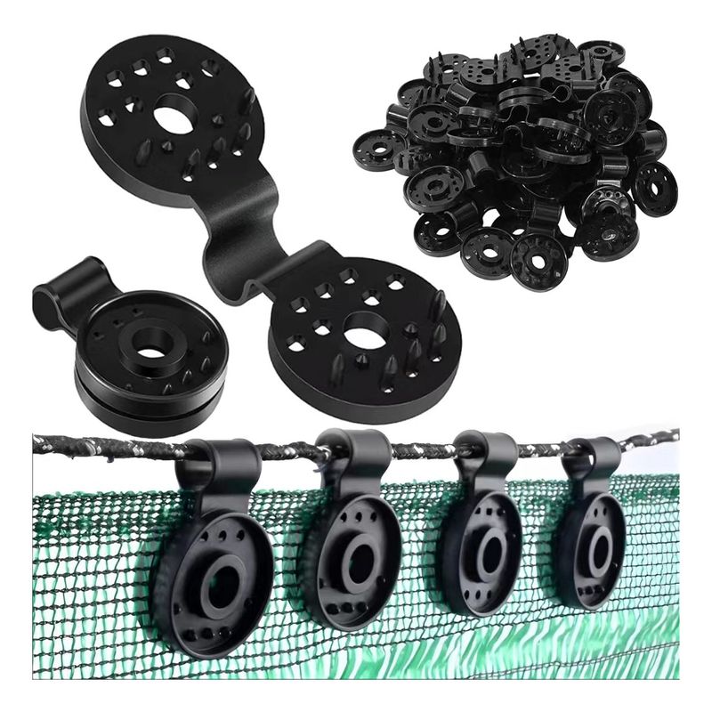 GENERICO - 10 Clips Para Lona Toldo Malla Raschel Carpa Gancho Camping