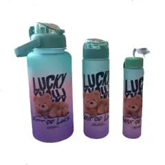 GENERICO - Pack De 3 Botellas Diseños Stickers 2 L 900ml 300ml Agua