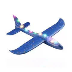GENERICO - Juguete Avión Planeador Plumavit 50x47cm Con Luces Led