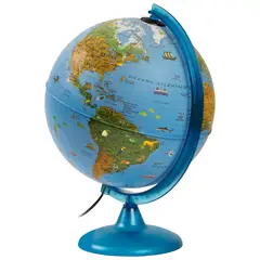 ADETEC - Globo Terráqueo De 25 cm Con Luz LED - Modelo Arca