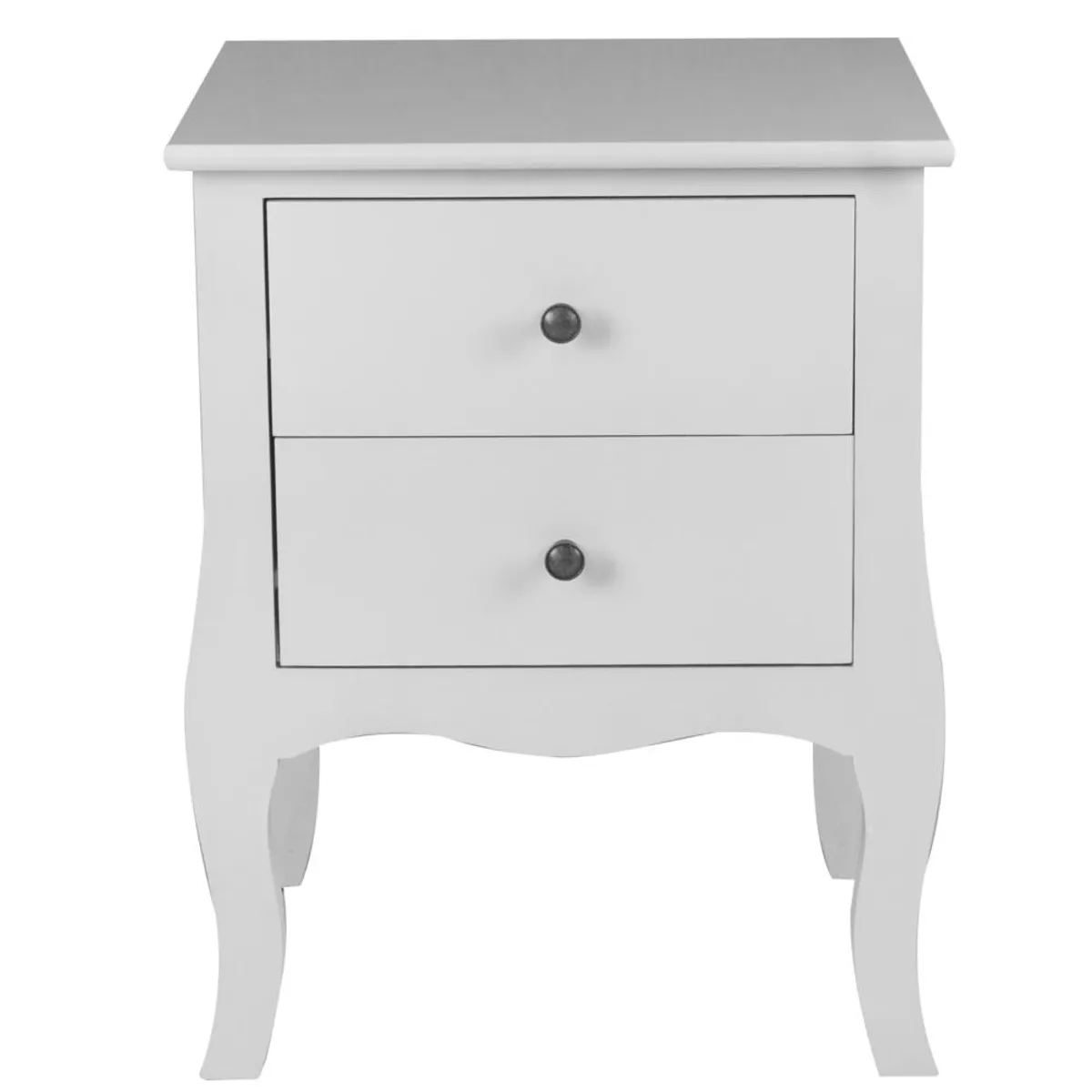 ITAHOME - VELADOR DORMITORIO GENOVA 2 CAJONES BLANCO