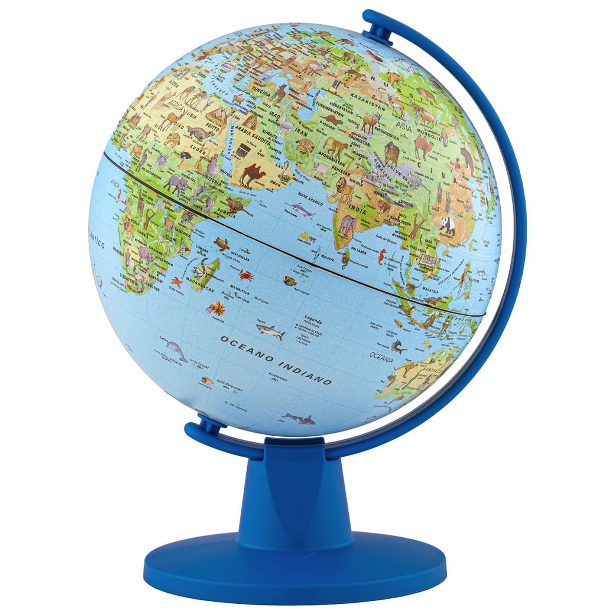 ADETEC - Globo Terráqueo De 16 cm Modelo Mini Safari