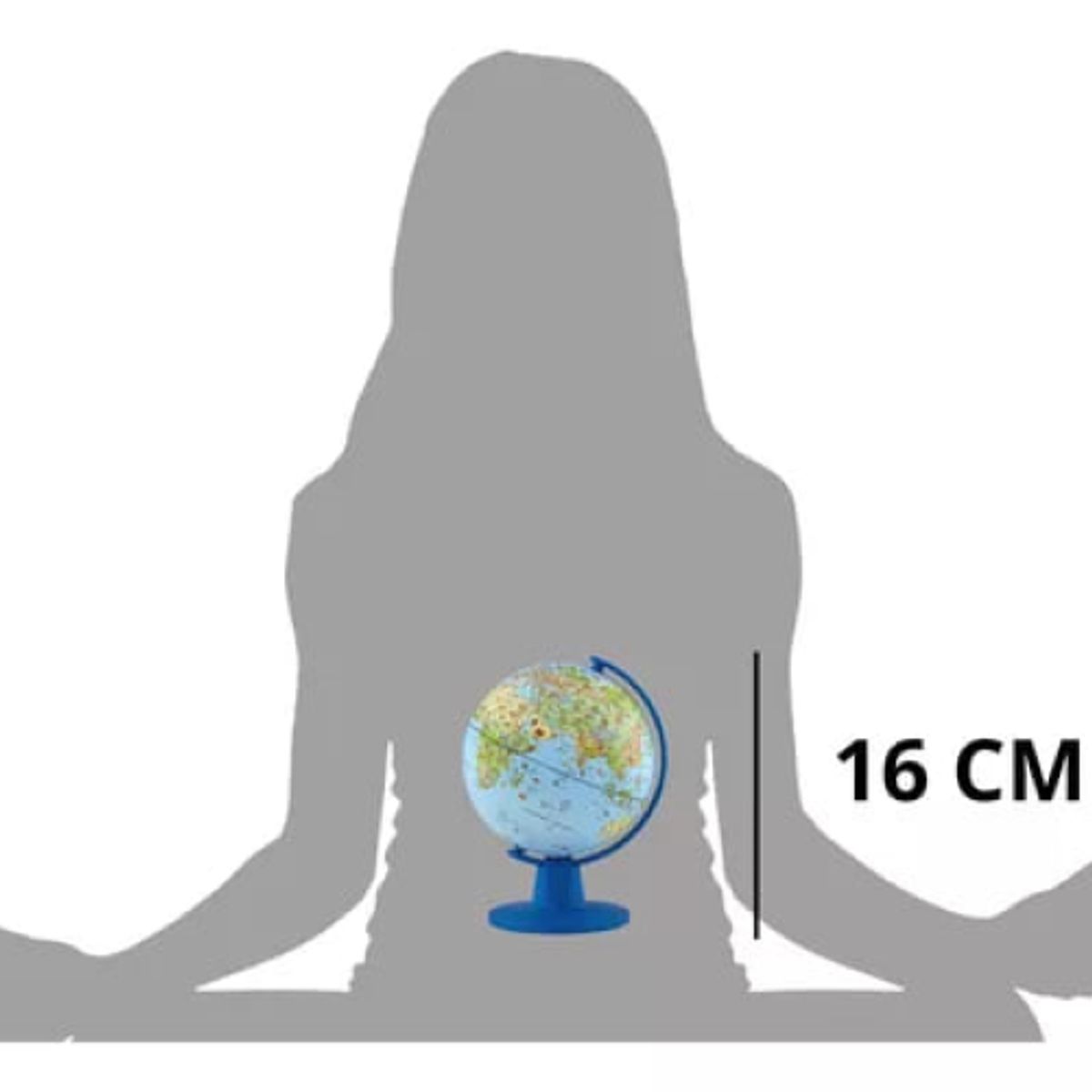 ADETEC - Globo Terráqueo De 16 cm Modelo Mini Safari