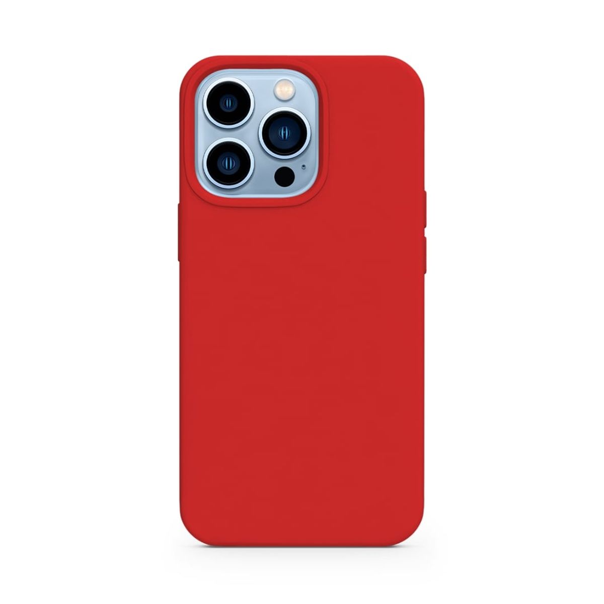 GENERICO - Carcasa Silicon slim para Iphone 15 plus rojo