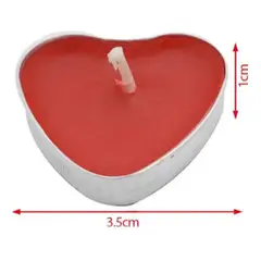 GENERICO - Pack 50 Velas Flotantes De Corazón Rojo Amor