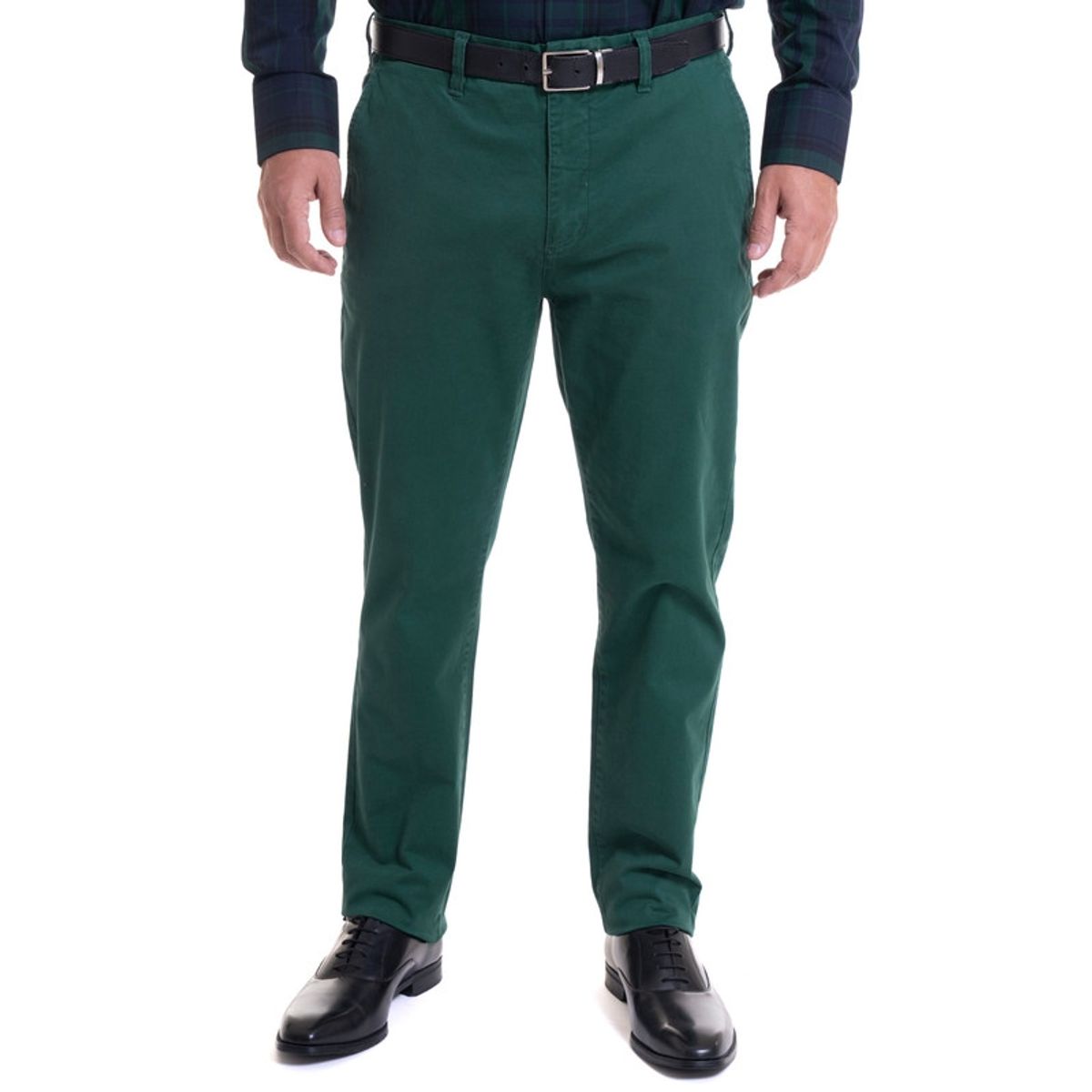 KOTTING - Pantalón Frente Plano Slim Fit Verde KOTTING
